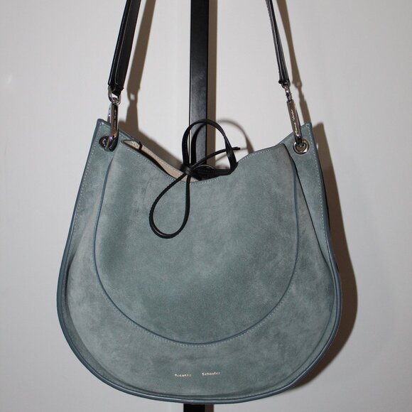 NEW Proenza Schouler Suede Leather Shoulder Bag with Pouch - Picture 2 of 15